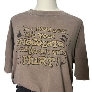 vintage y2k crazy shirts ~ hand over all your chocolate ~ sassy funny hawaii